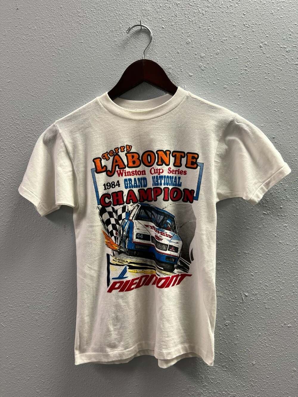 Vintage 1984 Terry Labonte NASCAR Champion Shirt Piedmont Youth Large 14-16 0091